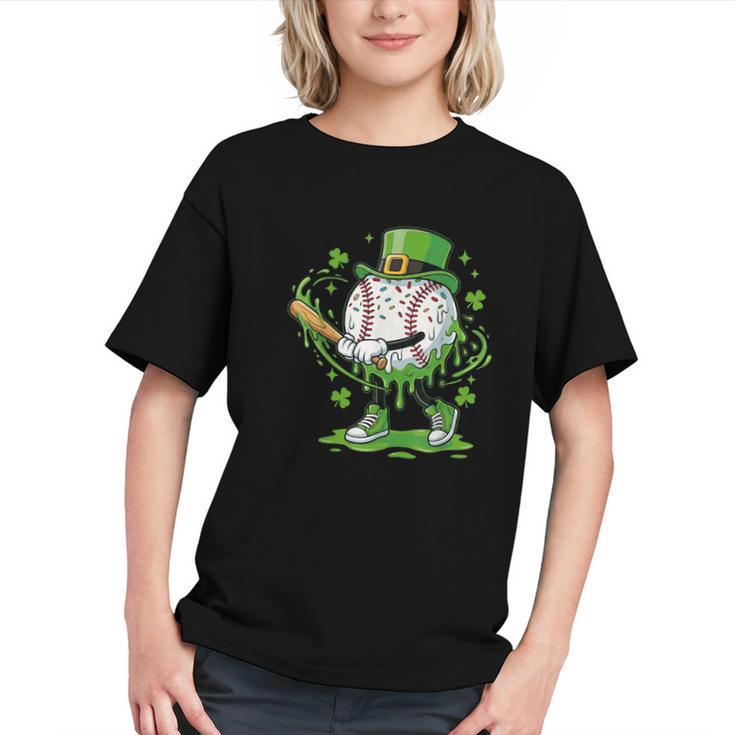 Baseball Drip For Boys Ice Cream Drip Youth St Patricks Day Graphic Youth