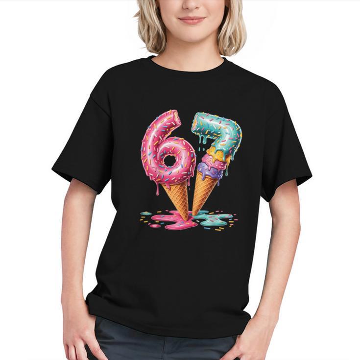 Baseball Drip Ice Cream 67 Graphic Youth