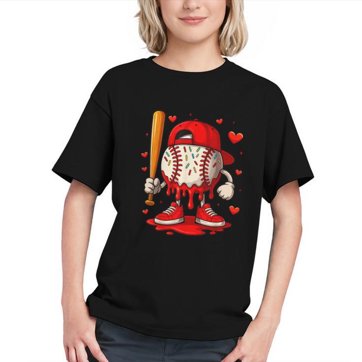 Baseball Drip Ice Cream Apparel Boys Kids Valentines Day Graphic Youth