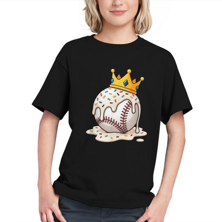 Baseball Drip Ice Cream Crown Melt Graphic Graphic Youth