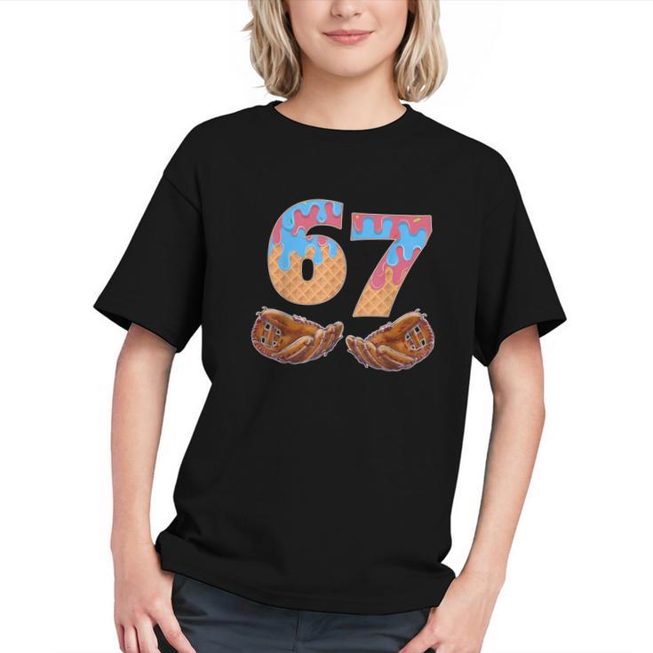 Baseball Drip Number 67 Player Six Seven Meme Graphic Youth