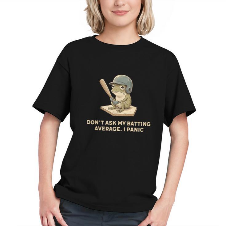 Baseball Frog Saying Batting Retro Artwork Graphic Youth