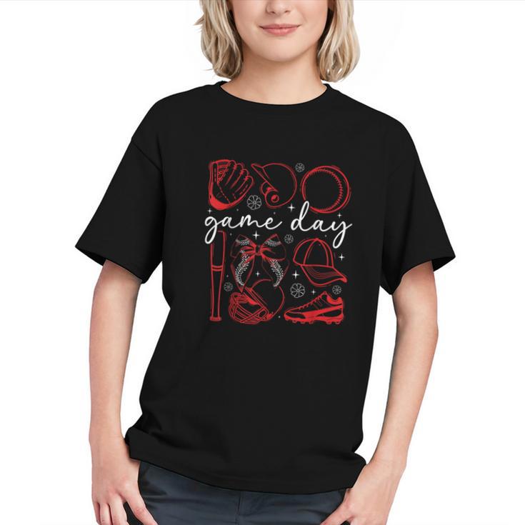 Baseball Game Day Coquette Game Day Baseball Graphic Youth