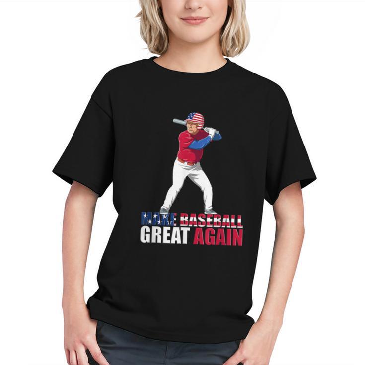Make Baseball Great Again Donald Trump Baseball Graphic Youth