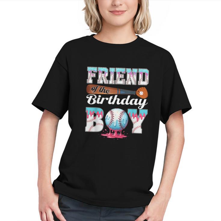 Baseball Ice Cream Drip Friend Of The Birthday Boy Graphic Youth