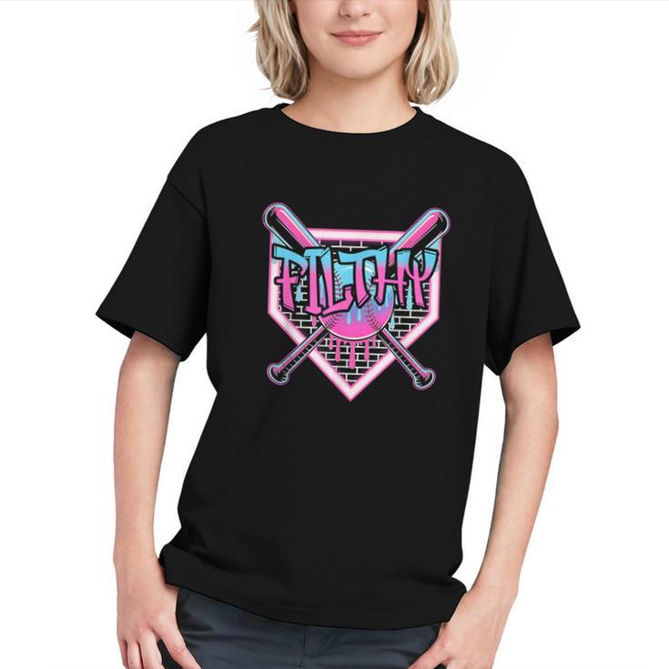 Baseball Ice Cream Drip Pitcher Filthy Graphic Youth