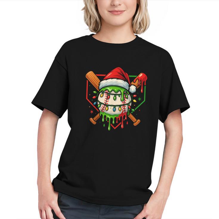 Baseball Lifestyle Apparel Youth Christmas Baseball Drip Graphic Youth