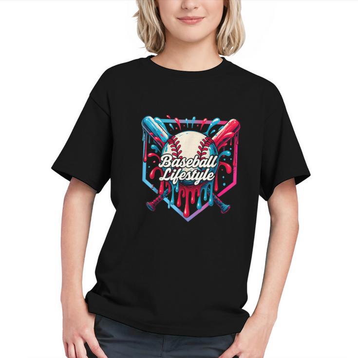 Baseball Lifestyle Shirt Youth Baseball Drip Icecream Boys Graphic Youth