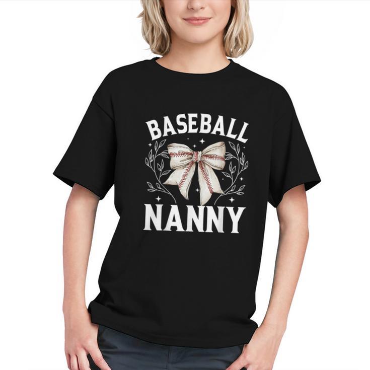 Baseball Nanny Baseball Coquette Bow Graphic Youth