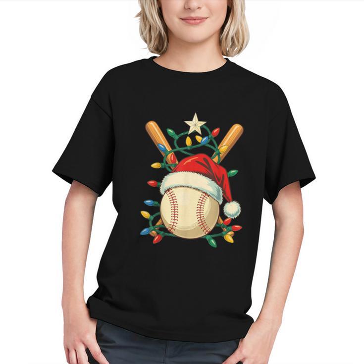 Baseball Santa Christmas Ball Baseball Lover Player Boys Graphic Youth