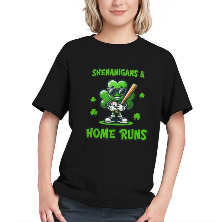 Baseball St Patrick's Day Irish Shamrock Trendy Graphic Youth