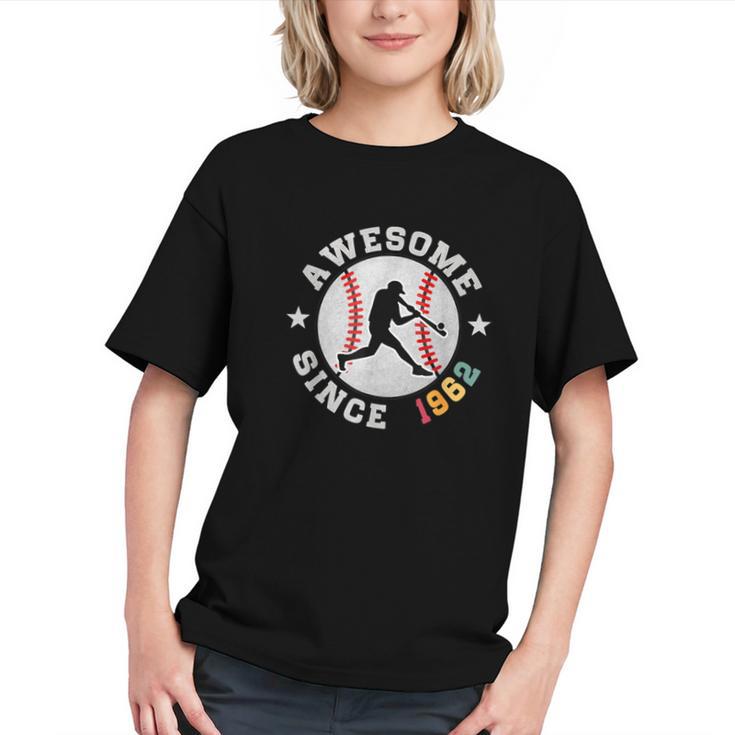 Birthday Baseball Lover 64 Years Old Awesome Since 1962 Graphic Youth