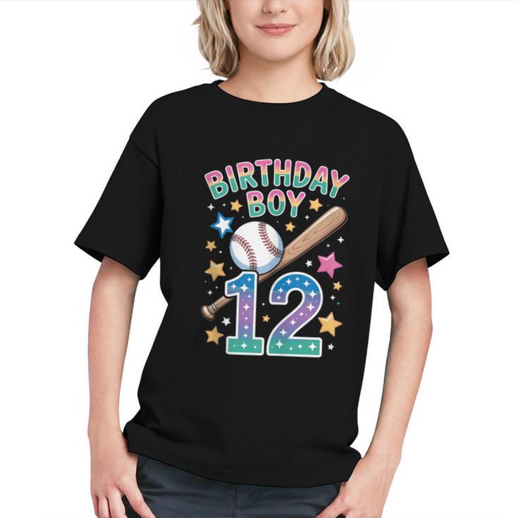 Birthday Boy 12th Birthday Baseball Graphic Youth
