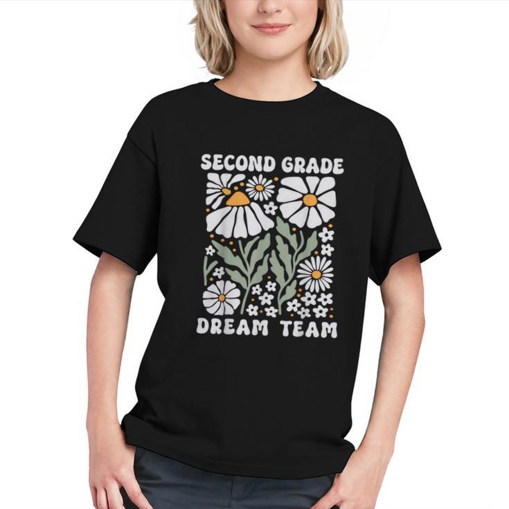 Boho Wildflowers 2nd Grade Dream Team Back to School Youth T-Shirt