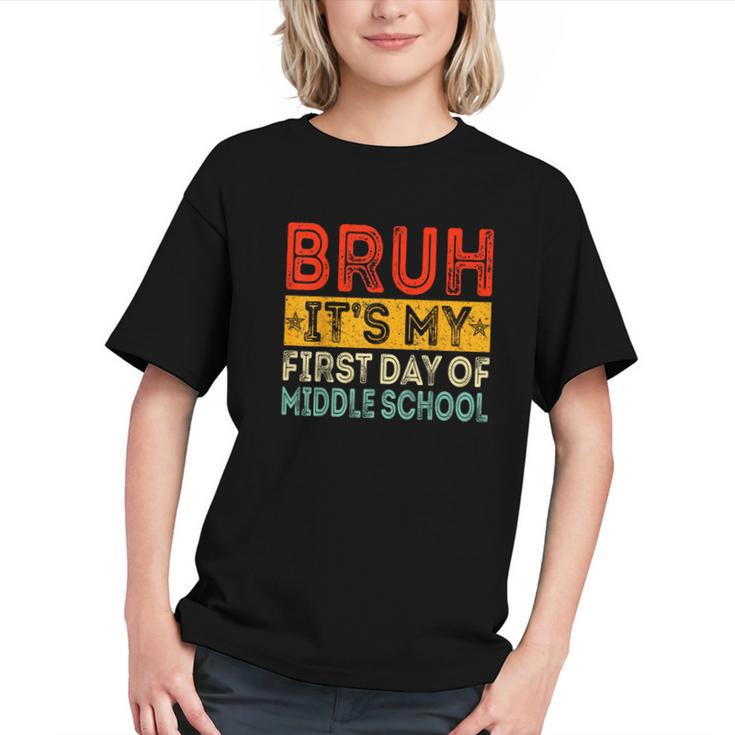 Bruh, Middle School Vibes! Back to School Youth T-Shirt