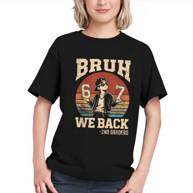 Bruh We Back for 2nd Grade! Funny Back to School Youth T-shirt