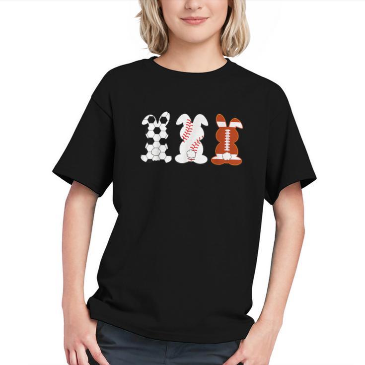 Bunny Football Baseball Sport Easter Day Graphic Youth