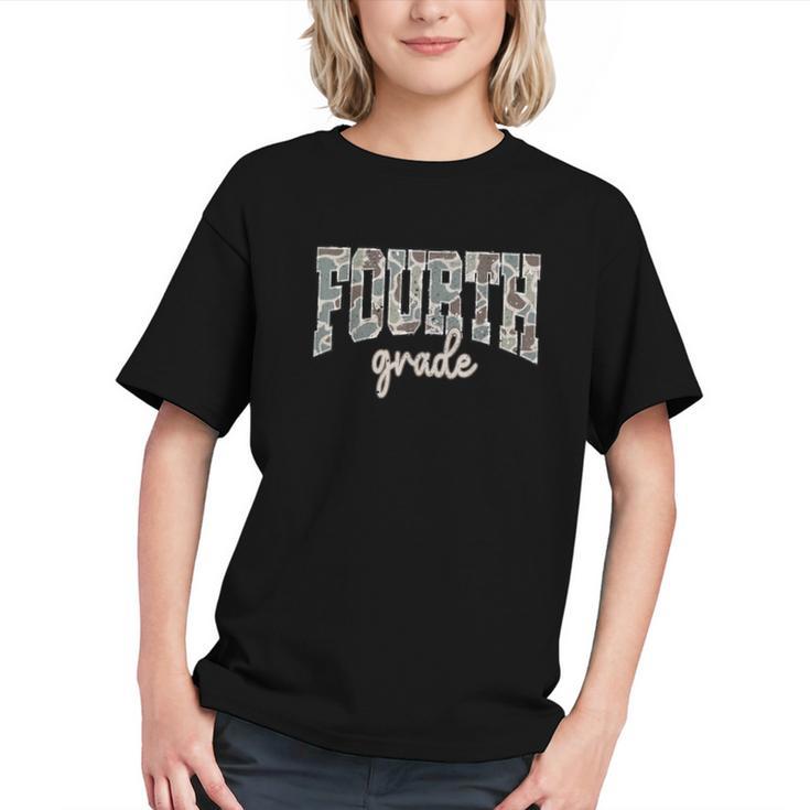 Camo Cool for 4th Grade! Back to School Youth T-shirt