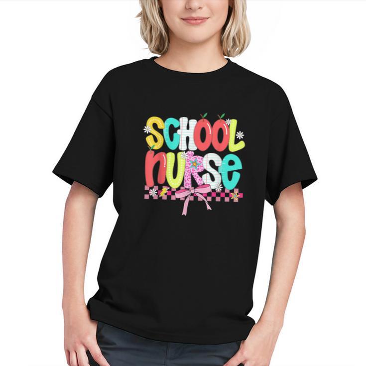 Charming Bow School Nurse Back to School Youth T-shirt