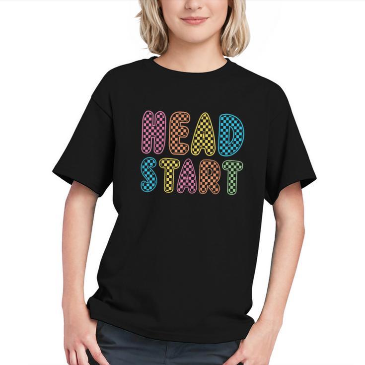 Checkered Head Start Vibes! Back to School Youth T-shirt