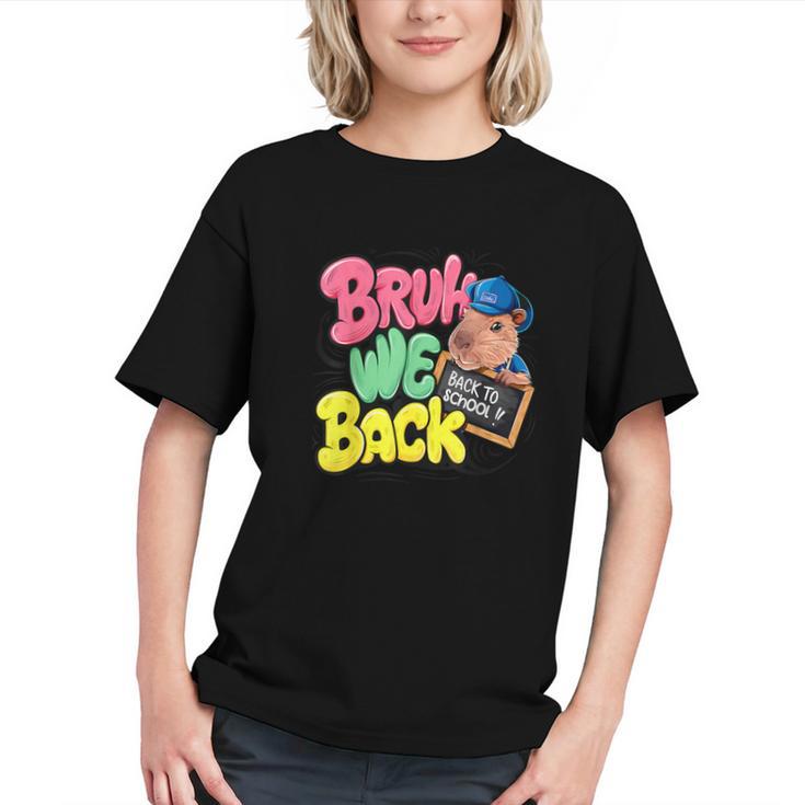 Chill Capybara First Day Vibes Back to School Youth T-shirt