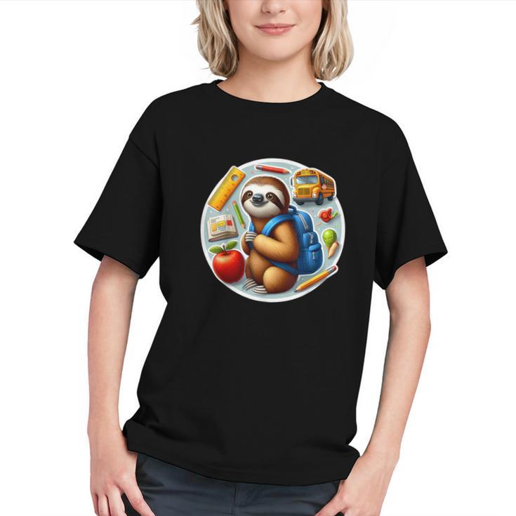 Chillin Sloth Vibes: Fun Back to School Youth T-Shirt