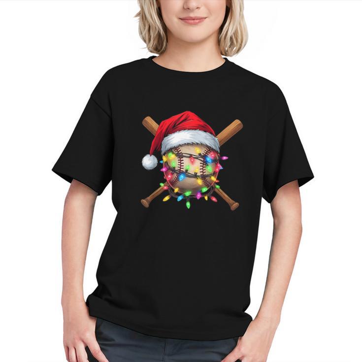 Christmas Baseball Pajama Santa For Men Boys Girls Kids Xmas Graphic Youth