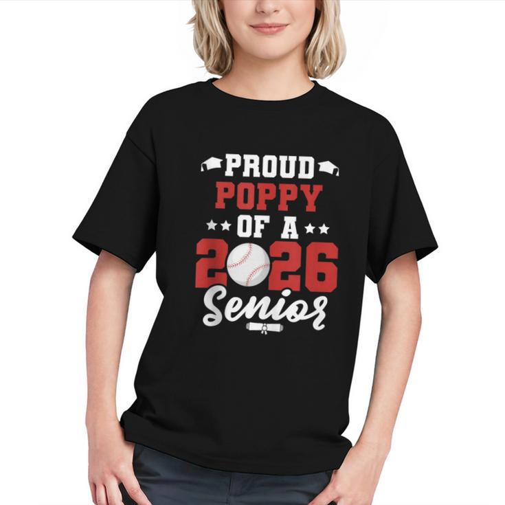 Class Of 2026 Senior Year Baseball Poppy 2026 Graduate Graphic Youth