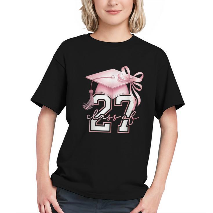 Class of 2027 Coquette Bow Back to School Youth T-shirt
