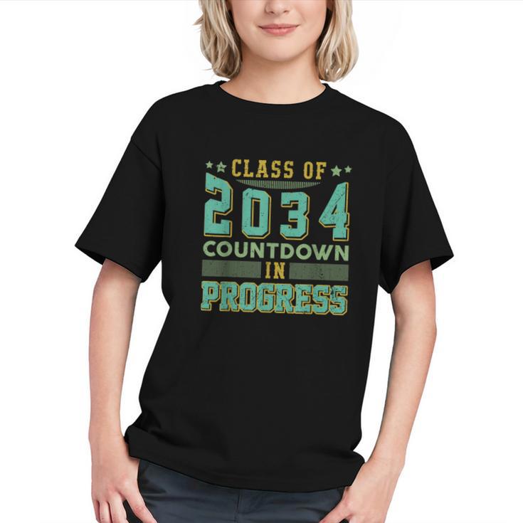 Class of 2034 Countdown! Groovy Back to School Youth T-shirt