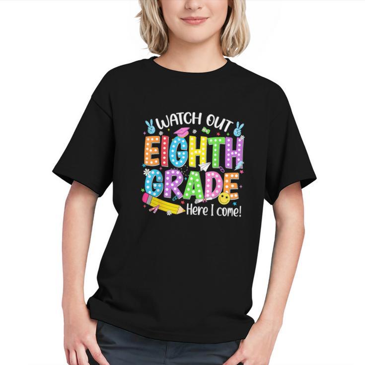 Conquer 8th Grade! Adventure Begins Back to School Youth T-shirt
