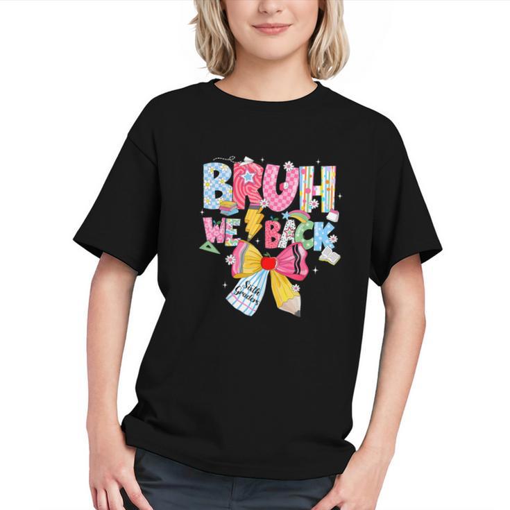 Coquette Bow 6th Grade Back to School Youth T-Shirt