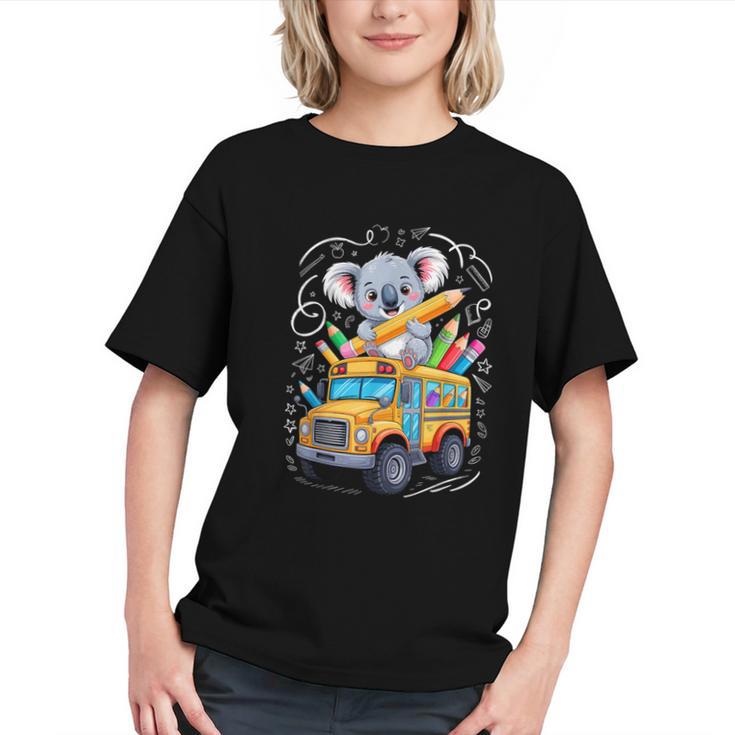 Cruising Past 100 Days! Koala Bus Back to School Youth T-Shirt