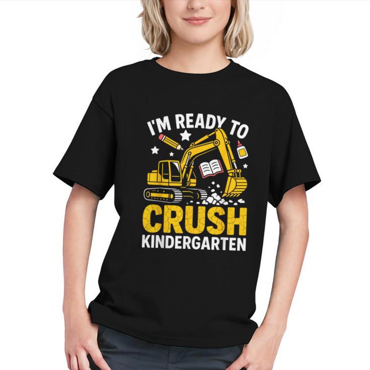 Crush Kindergarten! Fun Back to School Youth T-shirt