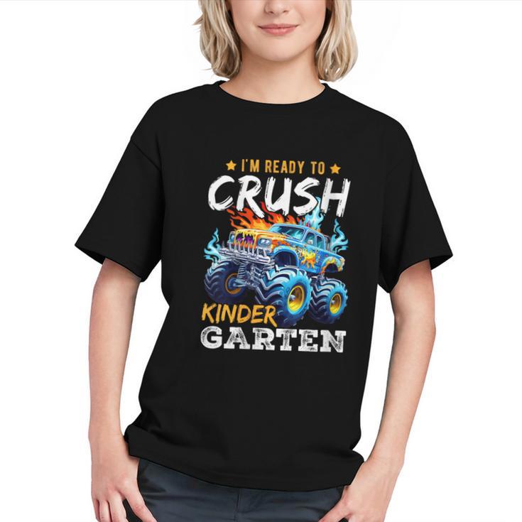 Crush Kindergarten Monster Truck Back To School Boys Graphic Youth
