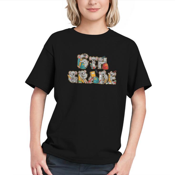 Cuddly Koala 6th Grade Vibes Back to School Youth T-shirt