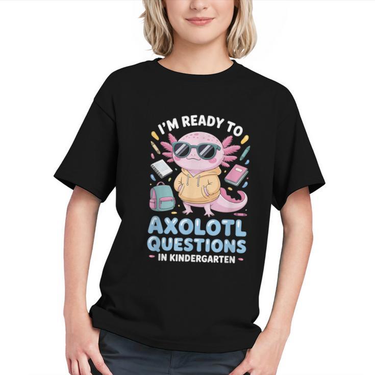 Curious Kids Axolotl Questions Back to School Youth T-Shirt Curious Kids Axolotl Questions Back to School Youth T-Shirt