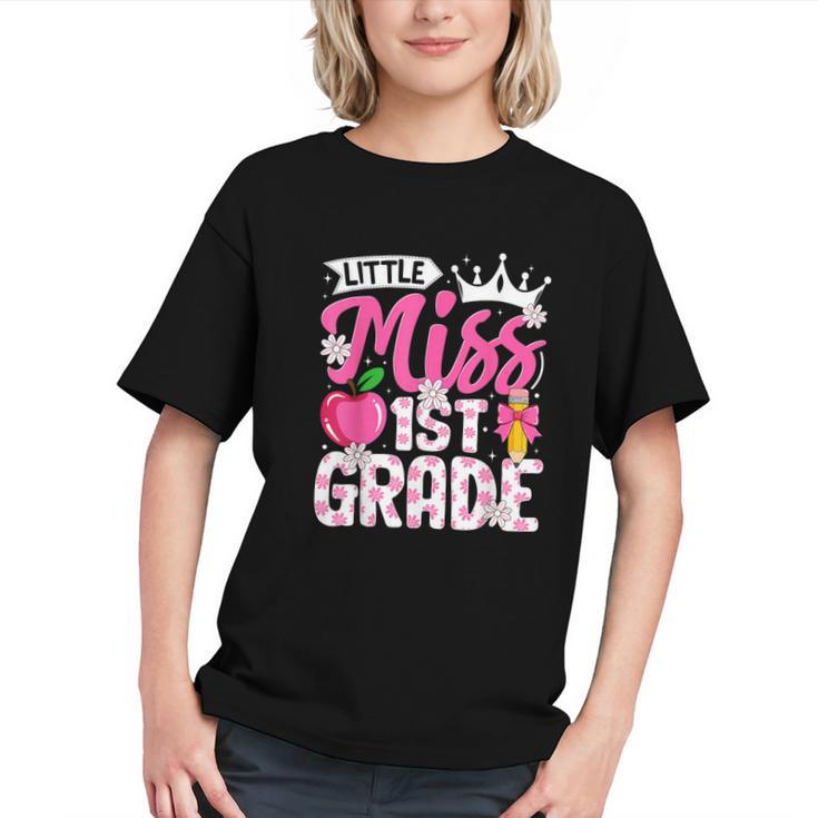 Cute Back To School 1st Grade Girls Kids First Day Of School Graphic Youth