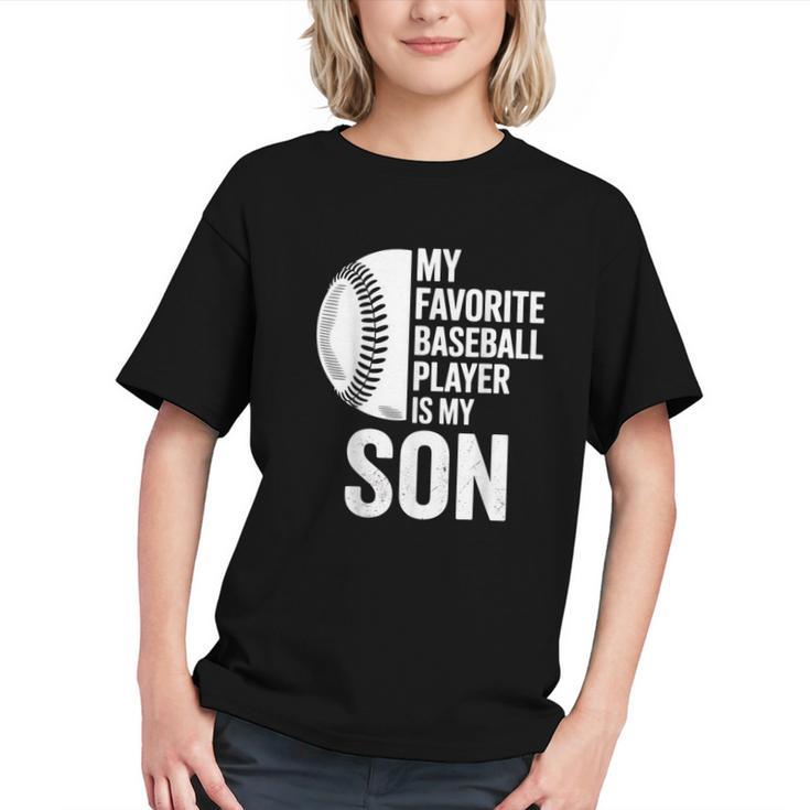 Cute Favorite Baseball Player Is My Son Women Men Graphic Youth