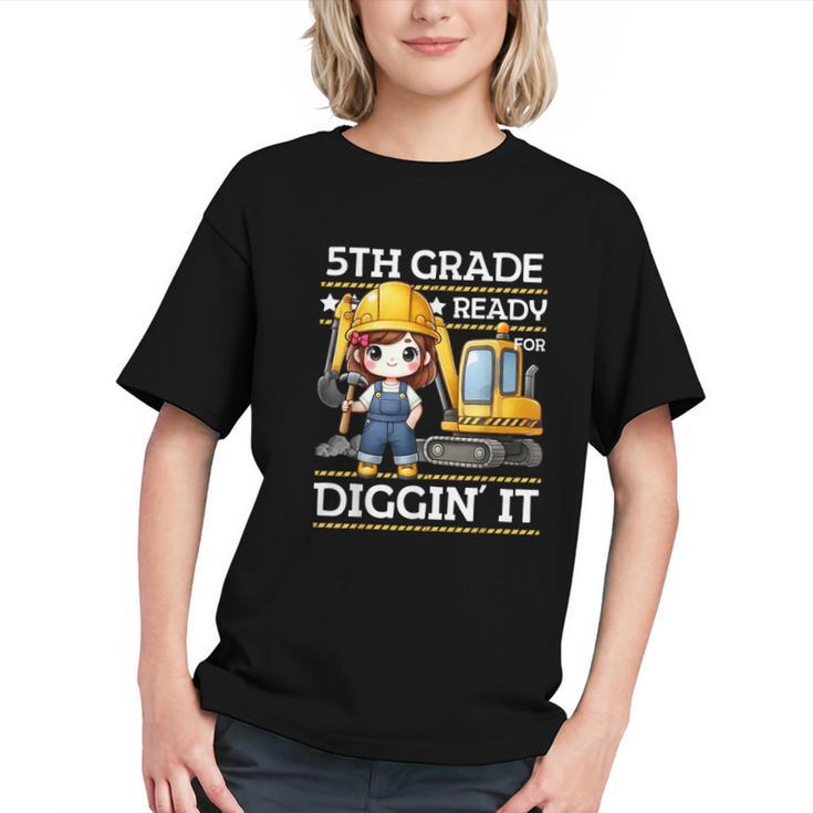 Dig into 5th Grade! Construction Back to School Youth T-Shirt