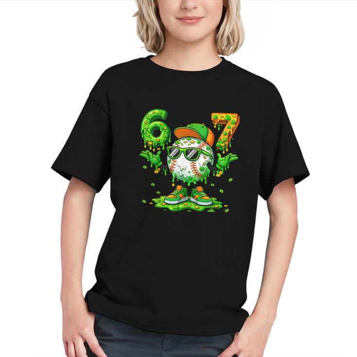 Drip Baseball Irish Shamrock St Patricks Men Boy Kid Graphic Youth