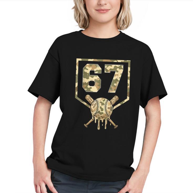 Dripping Camo 67 Baseball Ice Cream Drip 6-7 Six Seven Boy Graphic Youth