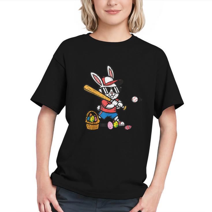 Easter Bunny Baseball Player Batter Rabbit Boys Kids Men Graphic Youth