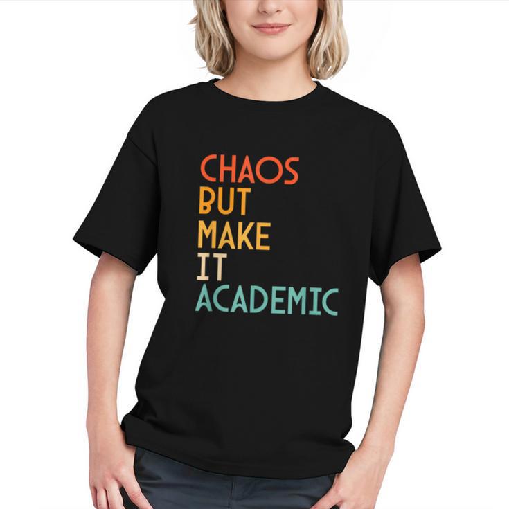 Embrace Academic Chaos! Retro Back to School Youth T-shirt