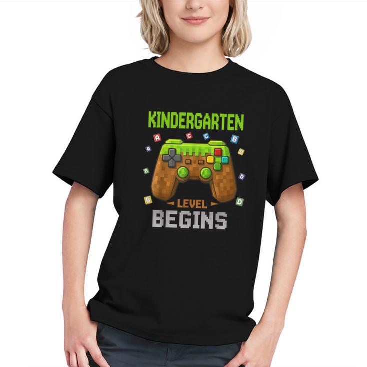 First Day Of Kindergarten Level Begins Back To School Graphic Youth