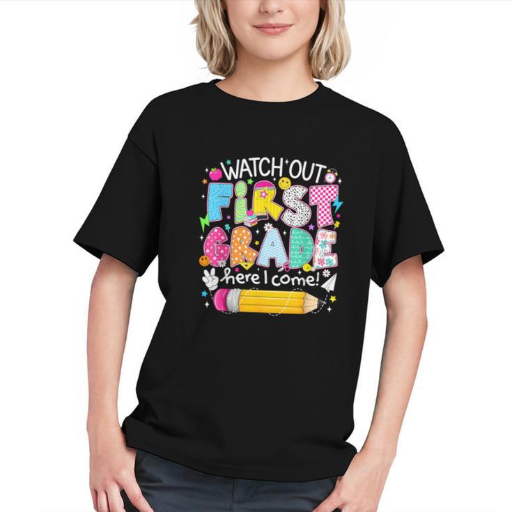 First Grade Here I Come! Back to School Youth T-Shirt