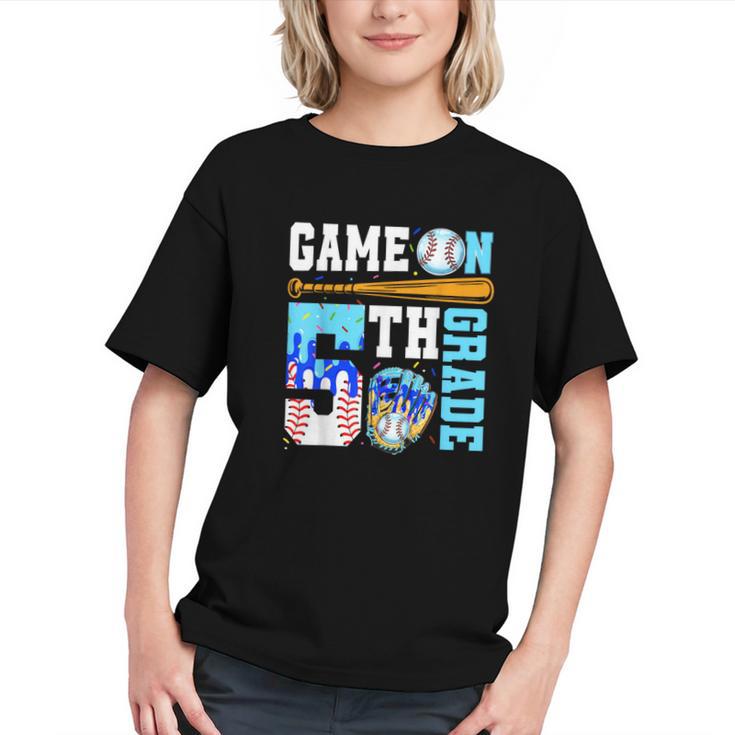 Game On for 5th Grade! Baseball Ice Cream Youth T-Shirt