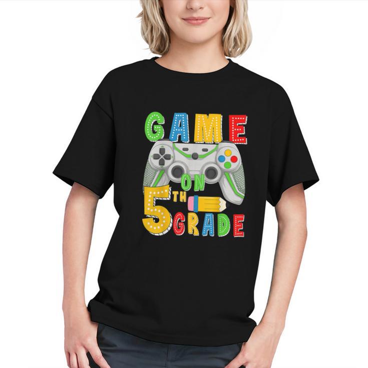 Gear Up for 5th Grade! Gamer Back to School Youth T-shirt