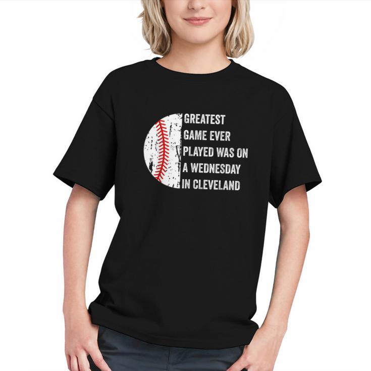 Greatest Game Ever Played Was In Cleveland 2016 Baseball Graphic Youth
