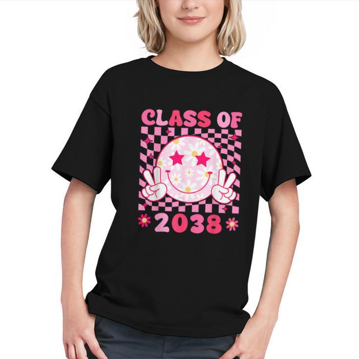 Groovy Class of 2038 Smile Face Back to School Youth T-Shirt